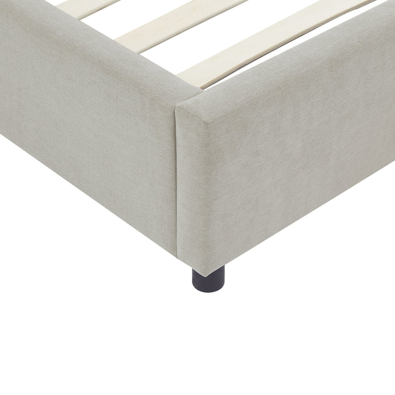 Cama tapizada con respaldar en lateral Beige - Farmacias Arrocha