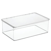iDesign Recipiente Con Tapa, Apilable 7"X10.7"X3.7" - Farmacias Arrocha