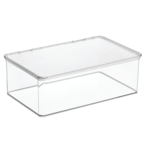 iDesign Recipiente Con Tapa, Apilable 7"X10.7"X3.7" - Farmacias Arrocha