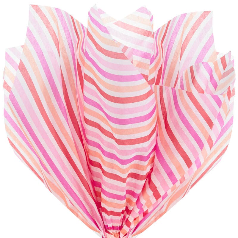 Hallmark Papel Tissue Rayas Diagonales Rosa/Naranja 4U - Farmacias Arrocha