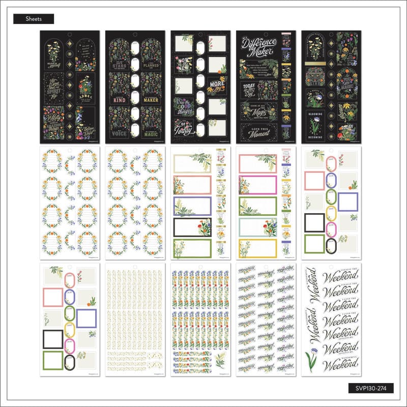 Happy Planner Grounded Magic 30 Sheet Sticker Value Pack - Farmacias Arrocha