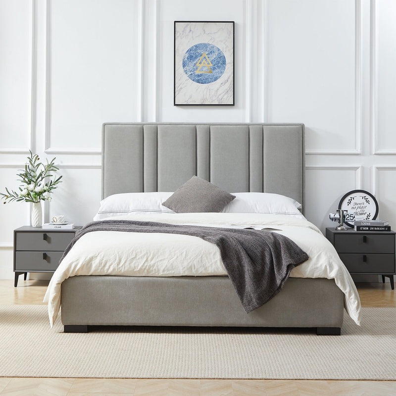 Cama con respaldar en líneas verticales Natural - Farmacias Arrocha