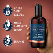 Shampoo para barba King C. Gillette, 241ml - Farmacias Arrocha