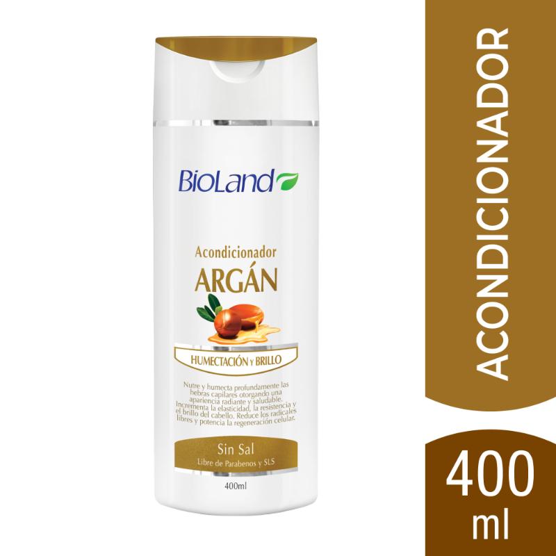 Bioland Acondicionador Argán Humectación y Brillo 400Ml - Farmacias Arrocha