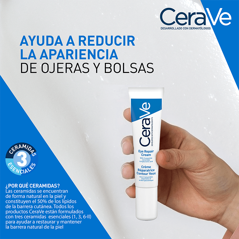 Cerave Kit Locion Hidratante de rostro + Reparadora de ojos + regalos - Farmacias Arrocha