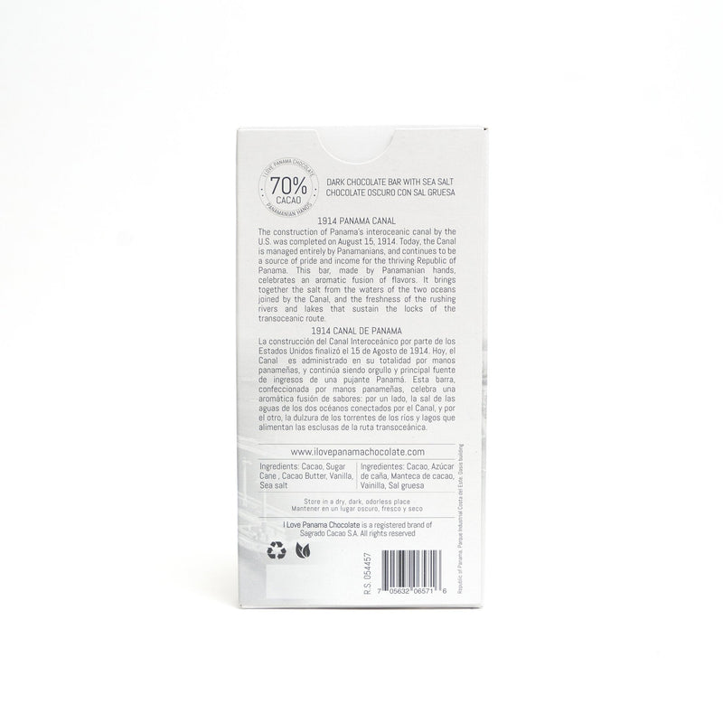 I Love Panama Chocolate 1914 Chocolate Oscuro 70% Con Sal Marina 100g - Farmacias Arrocha