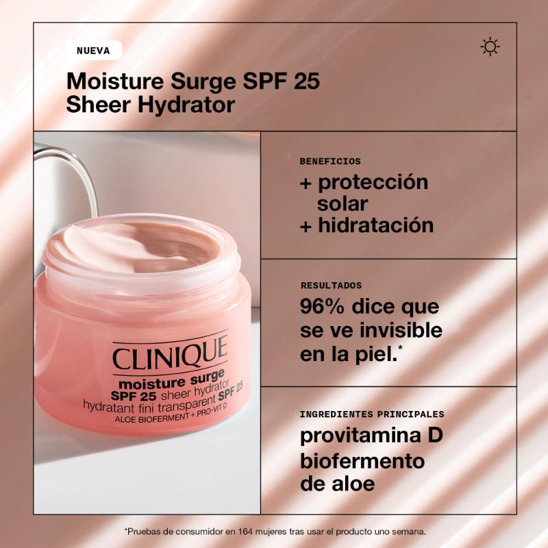 Clinique Crema Hidratante Moisture Surge™ SPF 25 50 ml - Farmacias Arrocha