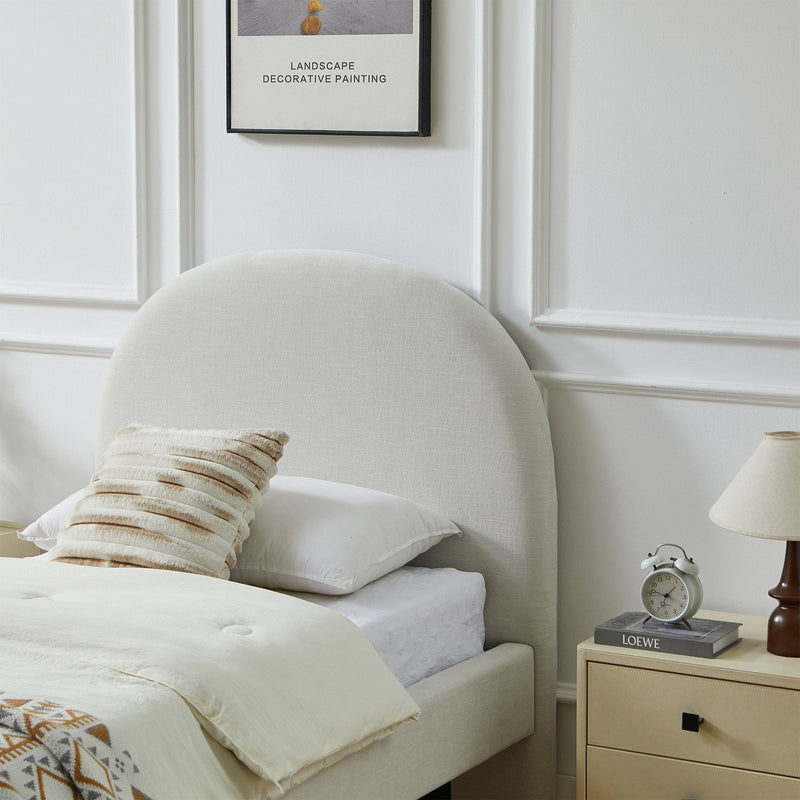 Cama tapizada Twin con respaldar curvo - Farmacias Arrocha