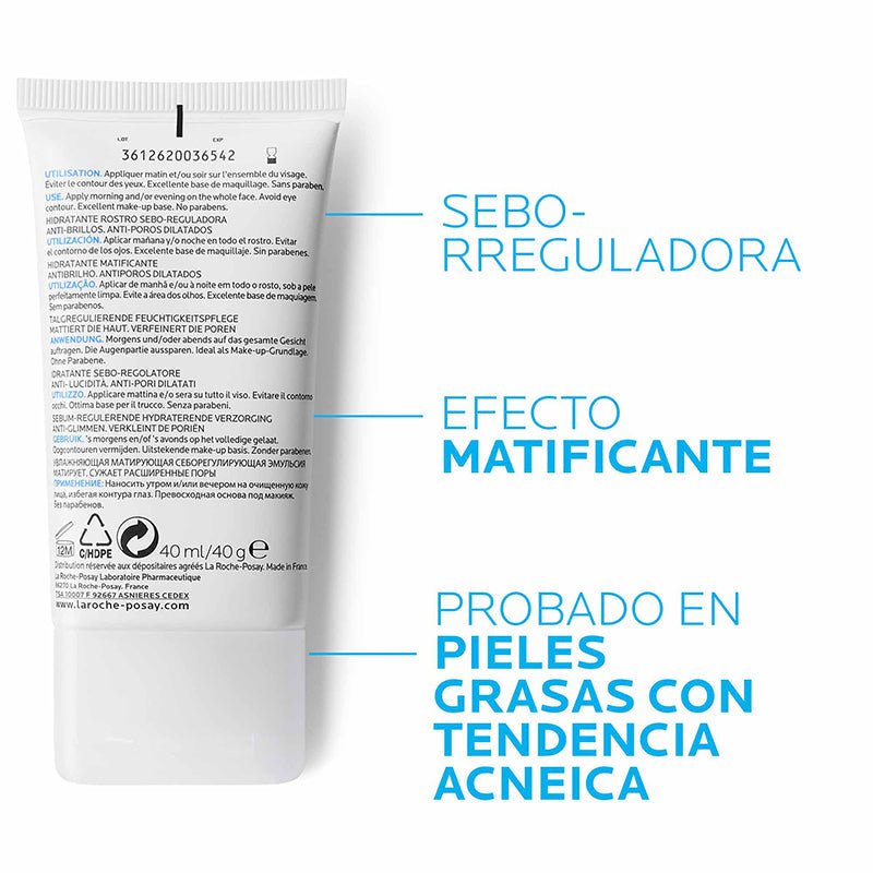 La Roche-Posay Effaclar Mat Hidratante 40ml - Farmacias Arrocha