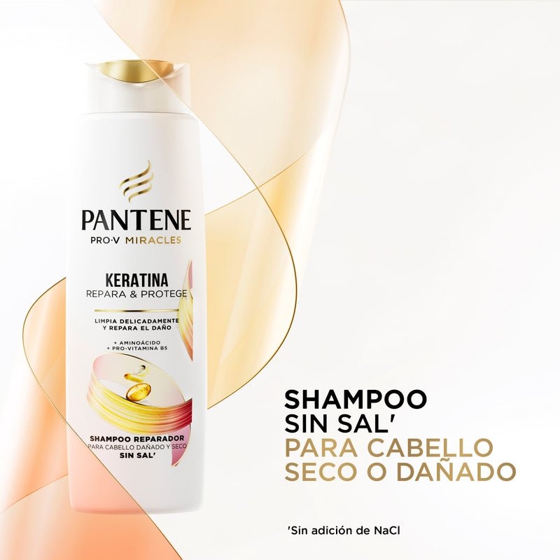 Shampoo Reparador Pantene Pro - v Miracles Keratina Repara Y Protege 300 ml - Farmacias Arrocha