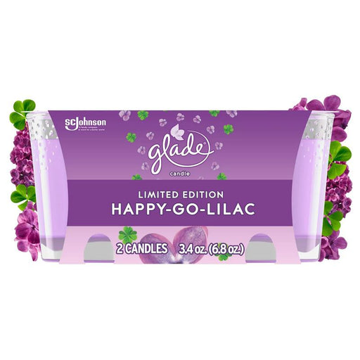 Glade Set De 2 Velas Happy Go Lilac 3.4Oz - Farmacias Arrocha