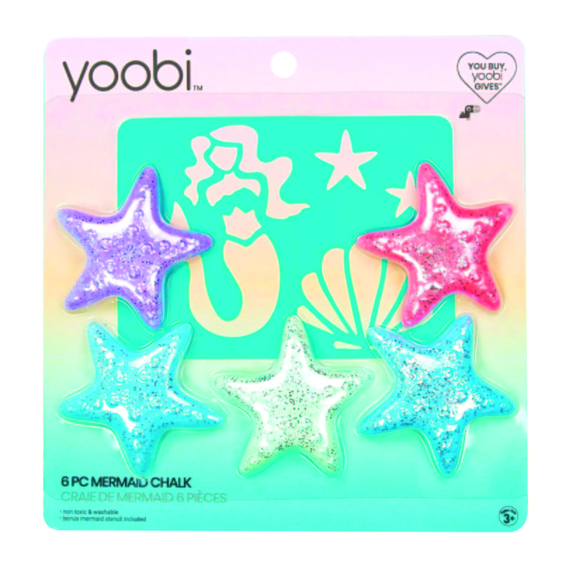 Yoobi Set De Plantilla y Tizas De Colores 6 Piezas - Farmacias Arrocha