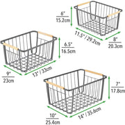 Set De 3 Canastas Organizadoras Para Cocina Gris - Farmacias Arrocha