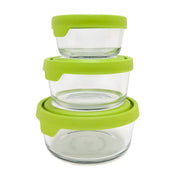 Kitchen Classics Set de 3 Recipientes De Vidrio Con Tapa - Farmacias Arrocha
