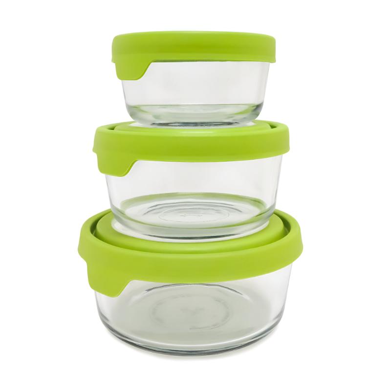 Kitchen Classics Set de 3 Recipientes De Vidrio Con Tapa - Farmacias Arrocha