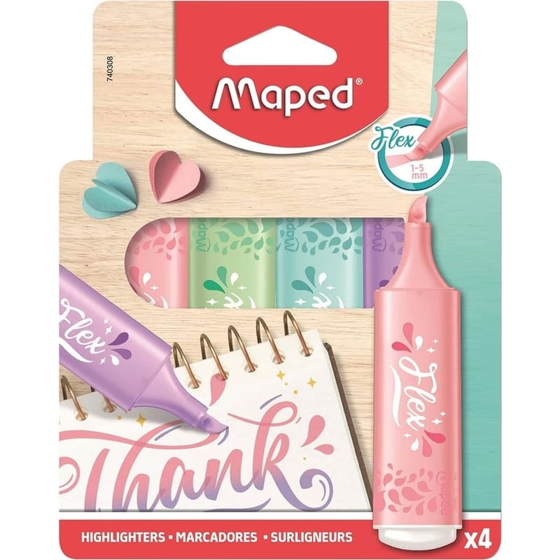 Maped Resaltadores Flex Pastel 4Und - Farmacias Arrocha