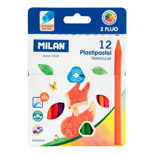 Milan Estuche 12 Colores Triang Plastipa - Farmacias Arrocha