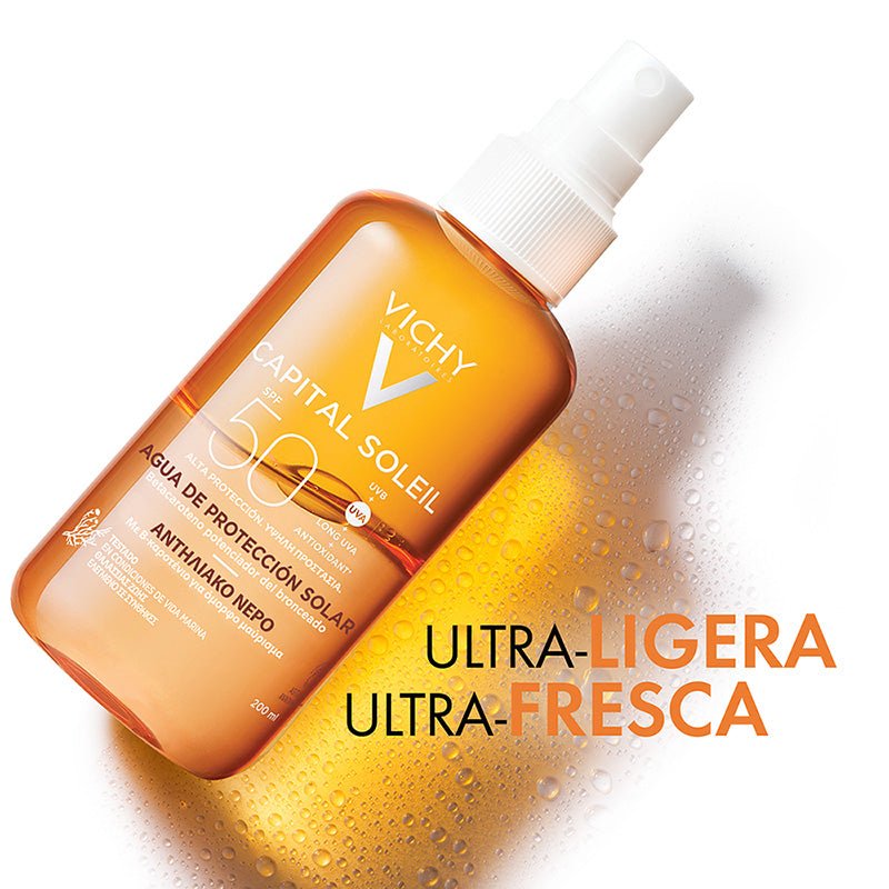 Vichy Capital Soleil Agua de Protección Solar SPF 50+ Spray 200ml - Farmacias Arrocha