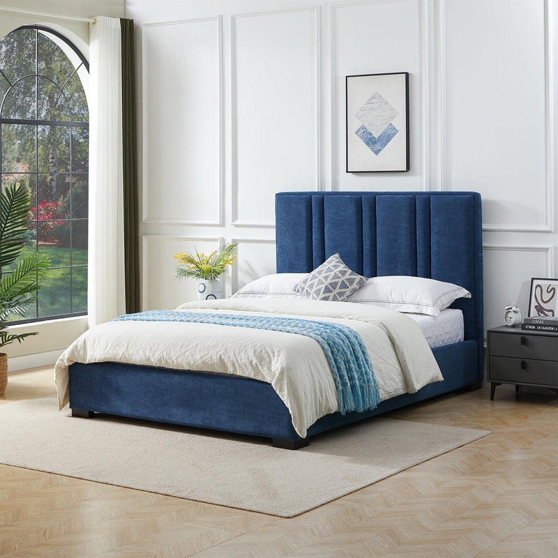 Cama con respaldar en líneas verticales Dk. Blue - Farmacias Arrocha