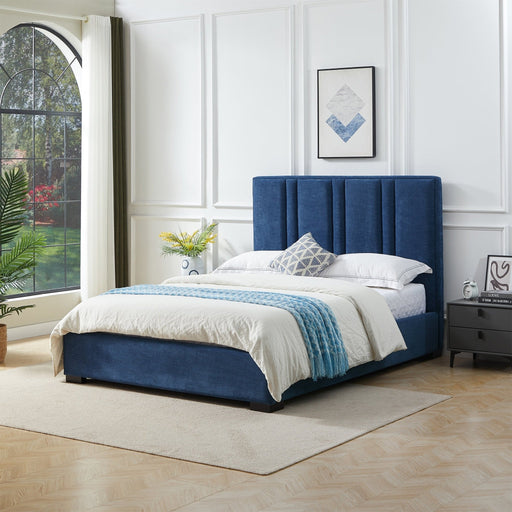 Cama con respaldar en líneas verticales Dk. Blue - Farmacias Arrocha