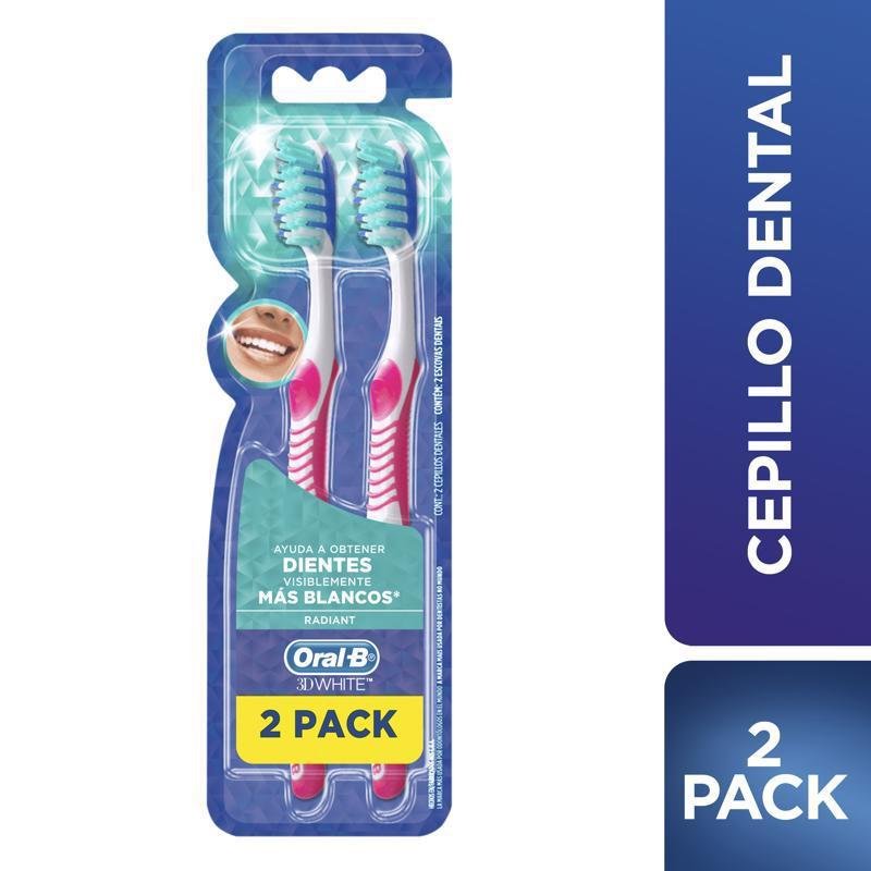 Oral B Cepillo 3Dwhite Vibrant 2Pack - Farmacias Arrocha
