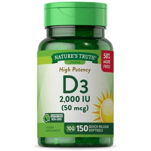 Nature'S Truth High Potency Vitamina D3 150 Softgles - Farmacias Arrocha