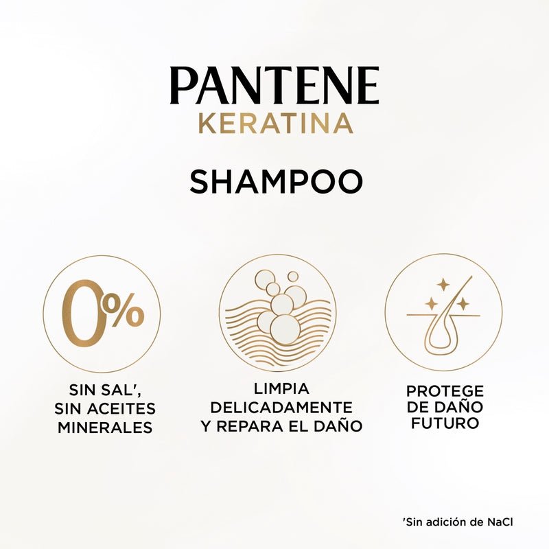Shampoo Reparador Pantene Pro - v Miracles Keratina Repara Y Protege 300 ml - Farmacias Arrocha