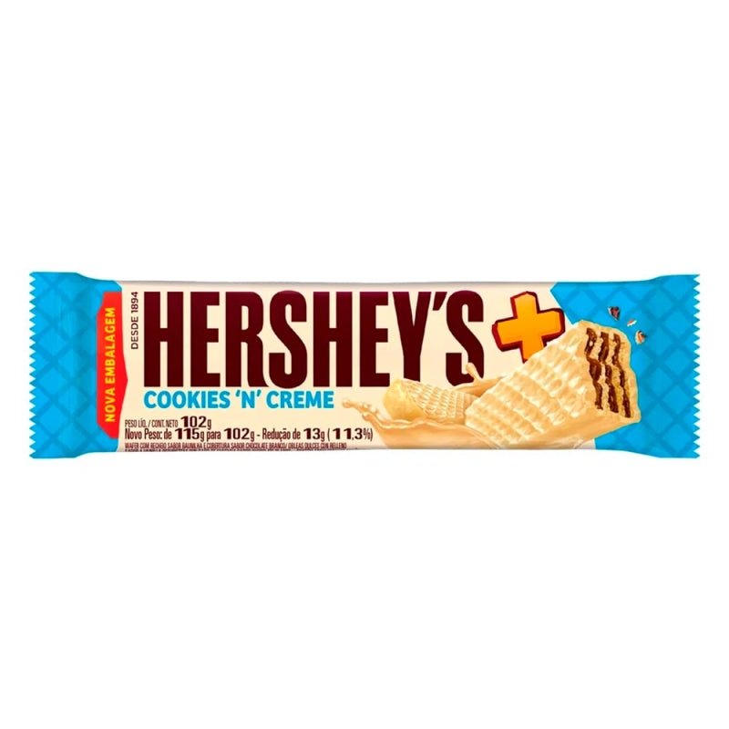 Hershey Wafer Coockies Cream 102G - Farmacias Arrocha