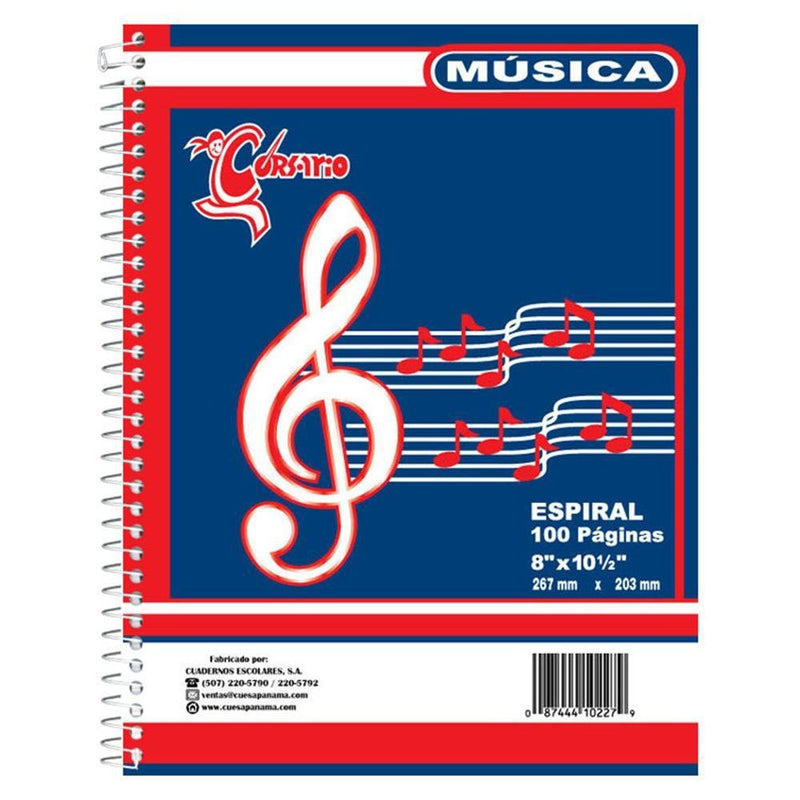 Corsario Libreta Espiral Musica Senc (40) B - Farmacias Arrocha