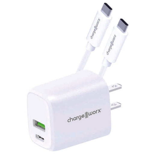 Chargeworx Kit Cargador De Pared Con Entrada USb Y Tipoc C Con Cable Tipo C 6Ft - Farmacias Arrocha