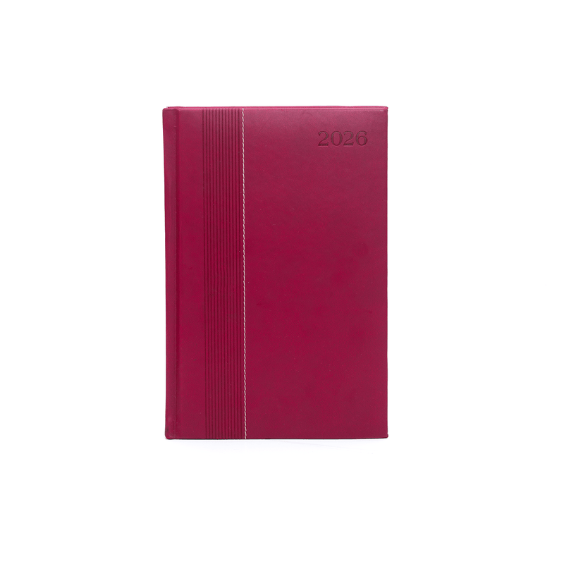 Agenda Premium Diaria Sunzal Burgundy 2026 - Farmacias Arrocha