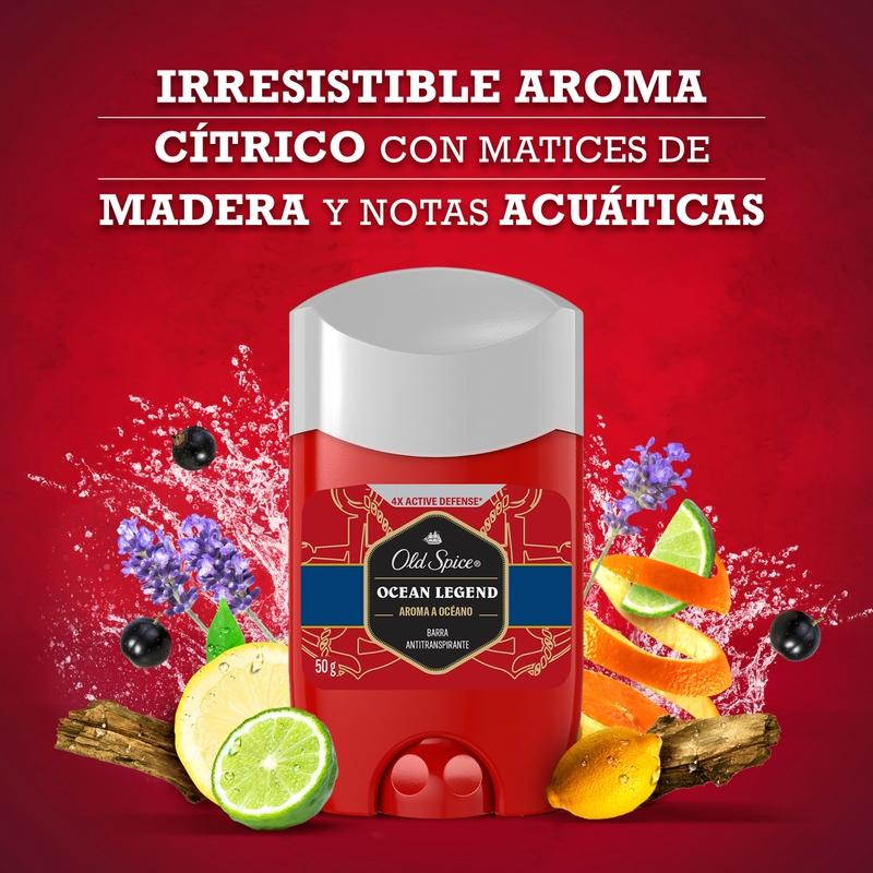 Barra Antitranspirante Old Spice Ocean Legend 50 g - Farmacias Arrocha