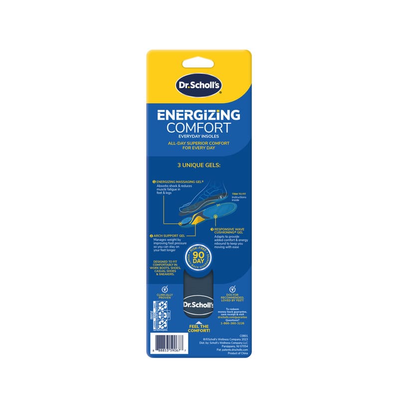 Dr. Scholl'S Energizing Comfort With Massaging Gel Insoles Women - Farmacias Arrocha