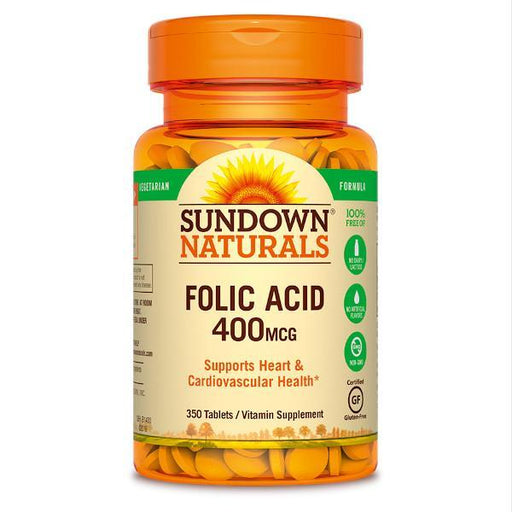 Sundown Naturals Folic Acid 400 mcg Tablets - Farmacias Arrocha
