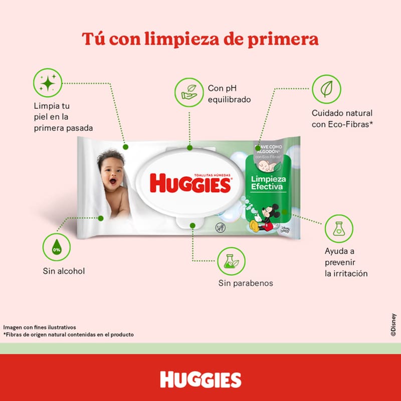Toallas Húmedas Huggies Limpieza Efectiva 96U - Farmacias Arrocha