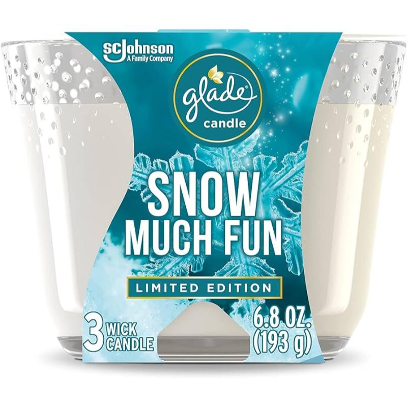 Glade 3 Wick Candle 6.8Oz Snow Much Fun - Farmacias Arrocha