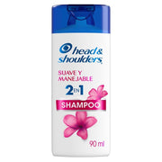 Shampoo Control Caspa Head & Shoulders Suave Y Manejable 2 En 1 90 ml - Farmacias Arrocha