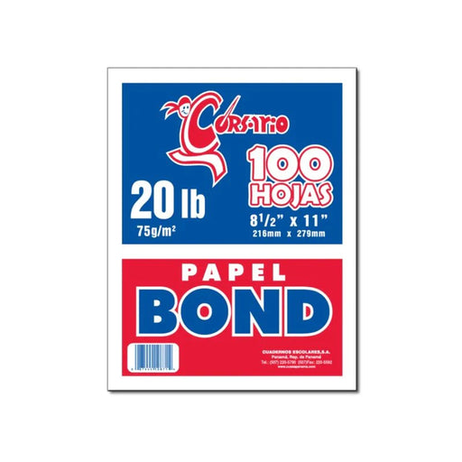 Corsario Bond Blanco 8.5X11 20Lb (40) - Farmacias Arrocha