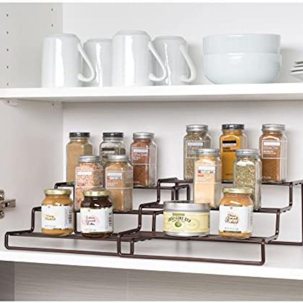 Seville Classics Exexpandable 3 Tier Step Shelf