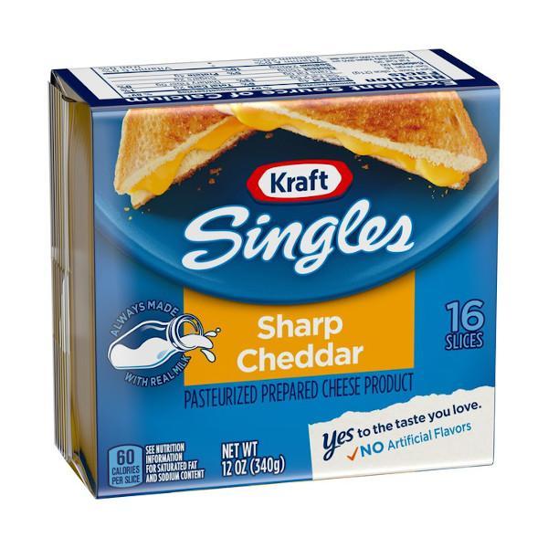 Kraft Singles Sharp Ched 16Reb 12Oz