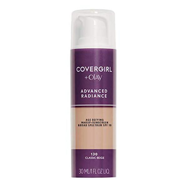 Covergirl + Olay Advance Radiance Age-Defying Liquid Foundation Spf 10,  Classic Beige 130