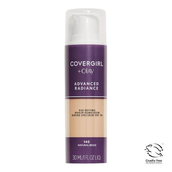 Covergirl + Olay Advance Radiance Age-Defying Liquid Foundation Spf 10,  Natural Beige 140