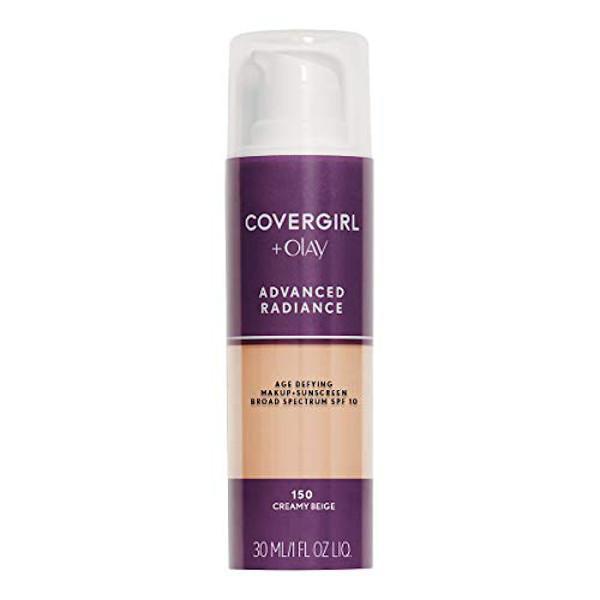 Covergirl + Olay Advance Radiance Age-Defying Liquid Foundation Spf 10, Creamy Beige 150