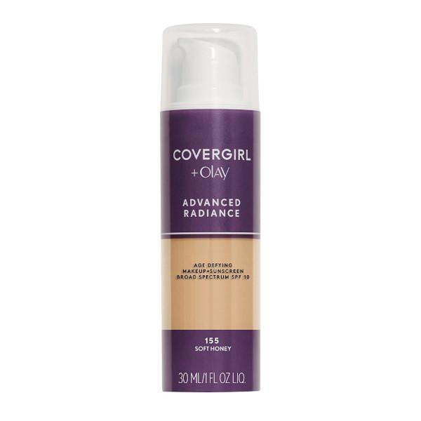 Covergirl + Olay Advance Radiance Age-Defying Liquid Foundation Spf 10, Soft Honey 155