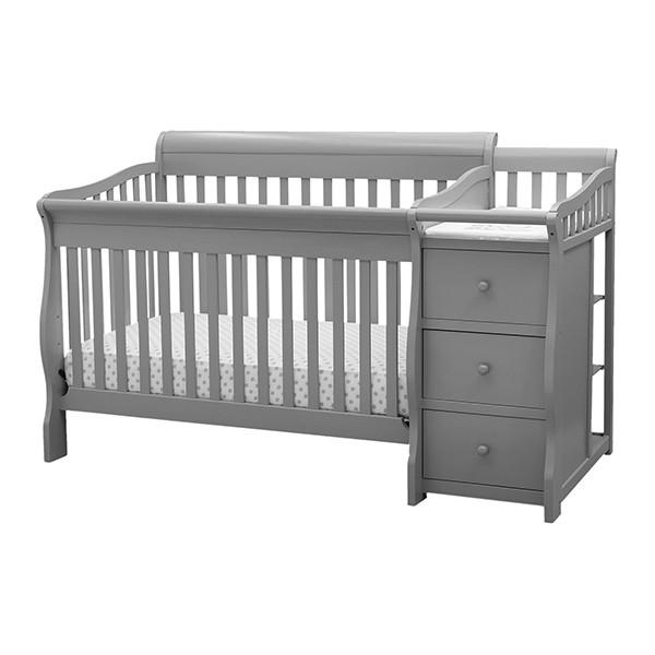 Pecora 5 In 1 Convertible Crib Grey