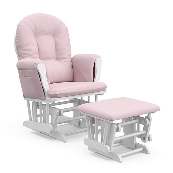 Pecora Rocking Chair White With Pink Cushion