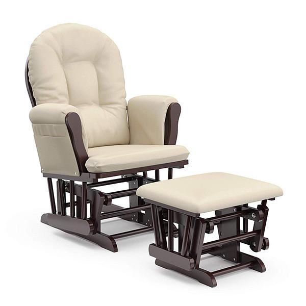 Pecora Rocking Chair Espresso Wi Beige Cushion