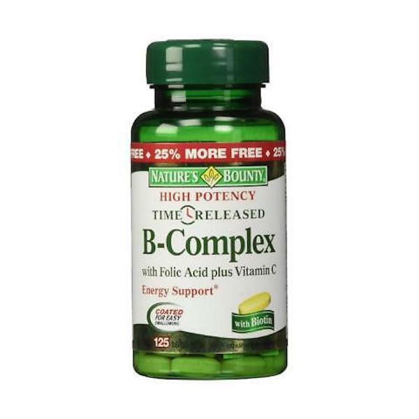 Nature's Bounty B complex with folic acid plus Vit C + Biotin