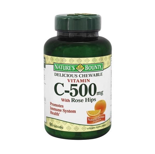 Nature's Bounty Chewable C-500 With Rose Hips De 90 Tab