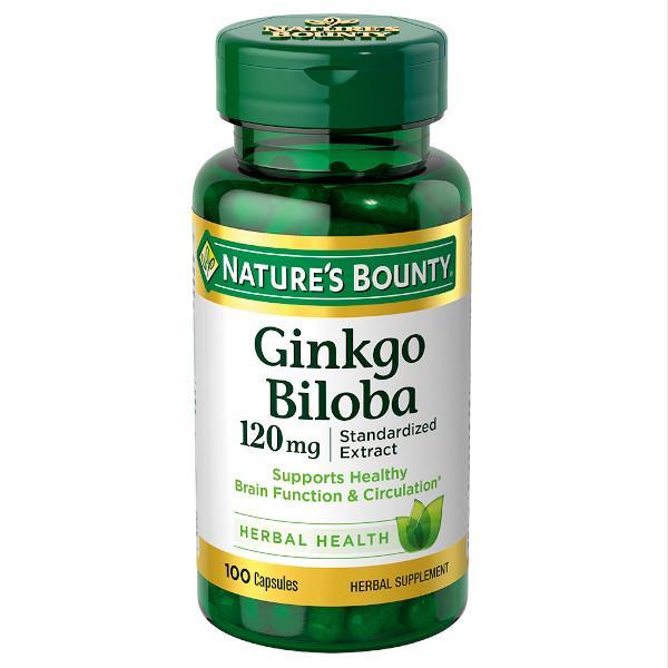 Nature's Bounty Ginkgo Biloba 120 Mg De 100 Capsulas